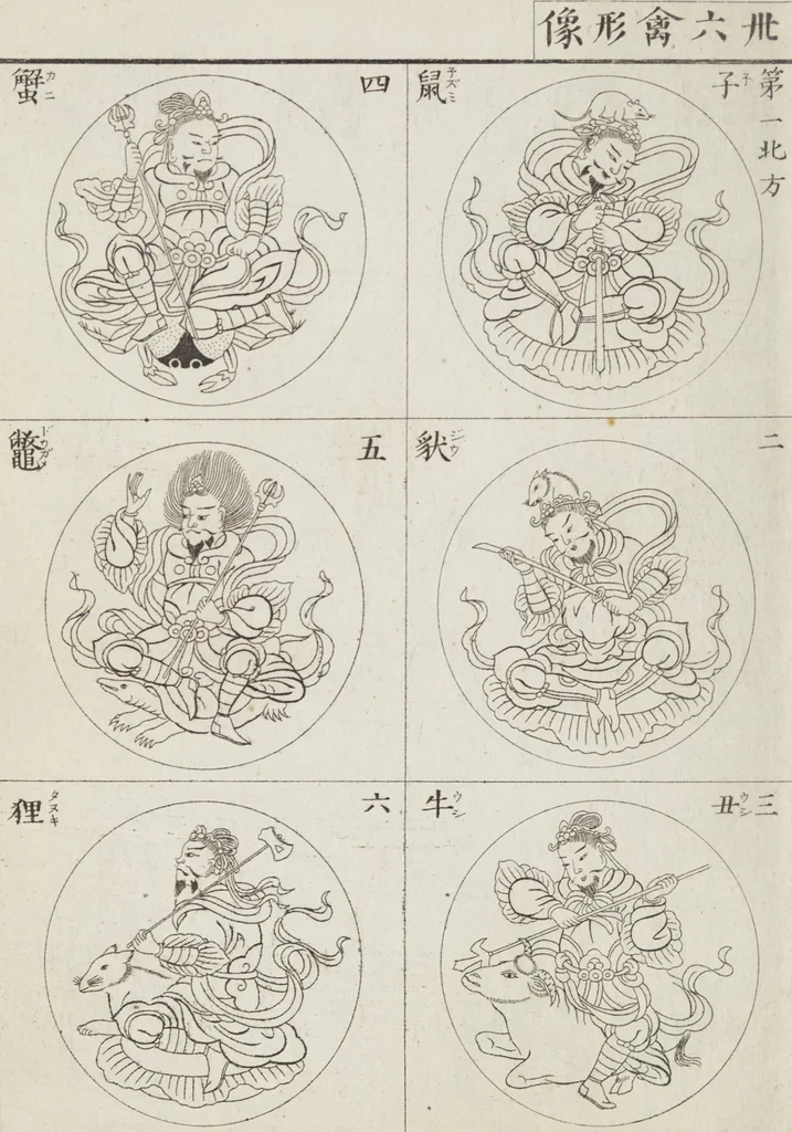An illustration from Buddhist Figures and Their Attributes [Meiji edition] (Meiji zōho shoshū butsuzō zui 明治増補諸宗佛像図彙), 1886, leaf 95