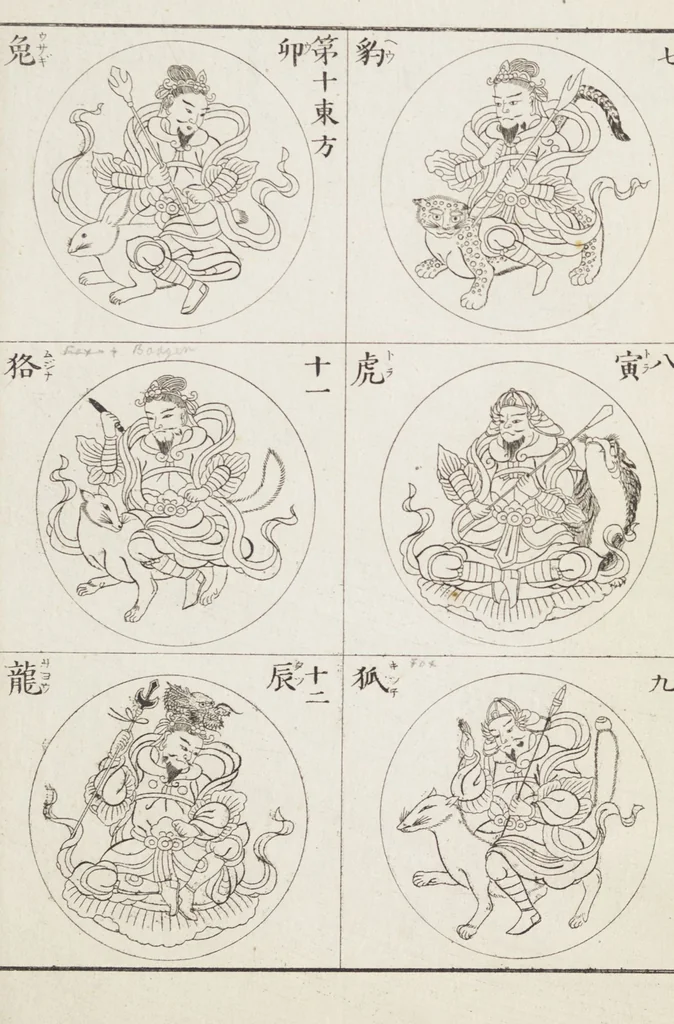 An illustration from Buddhist Figures and Their Attributes [Meiji edition] (Meiji zōho shoshū butsuzō zui 明治増補諸宗佛像図彙), 1886, leaf 96