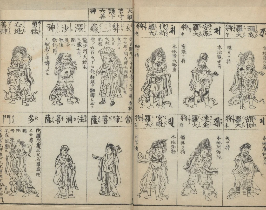 An illustration from Buddhist Figures and Their Attributes (Zōho shoshū Butsuzō zui 増補諸宗 佛像図彙) : [volume 4], 1783, leaf 3