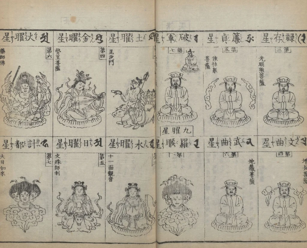 An illustration from Buddhist Figures and Their Attributes (Zōho shoshū Butsuzō zui 増補諸宗 佛像図彙) : [volume 3], 1783, leaf 14