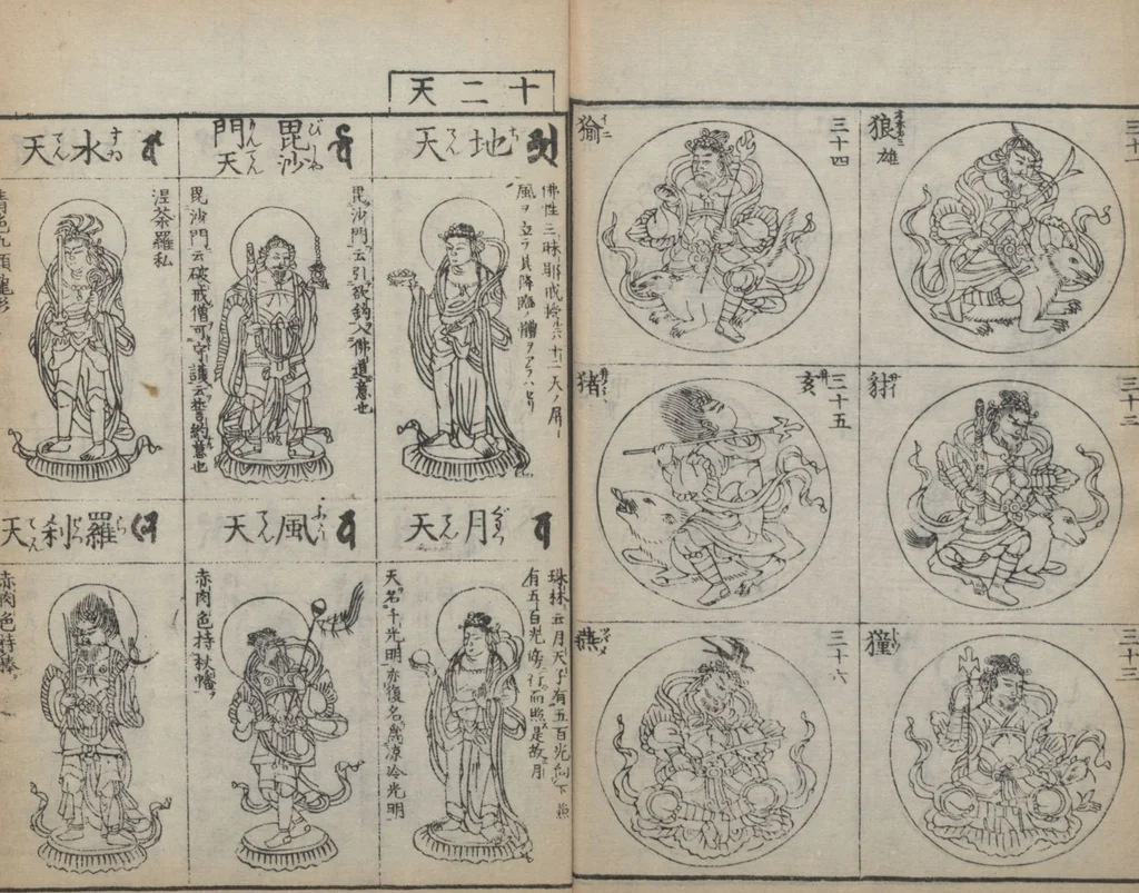 An illustration from Buddhist Figures and Their Attributes (Zōho shoshū Butsuzō zui 増補諸宗 佛像図彙) : [volume 3], 1783, leaf 21