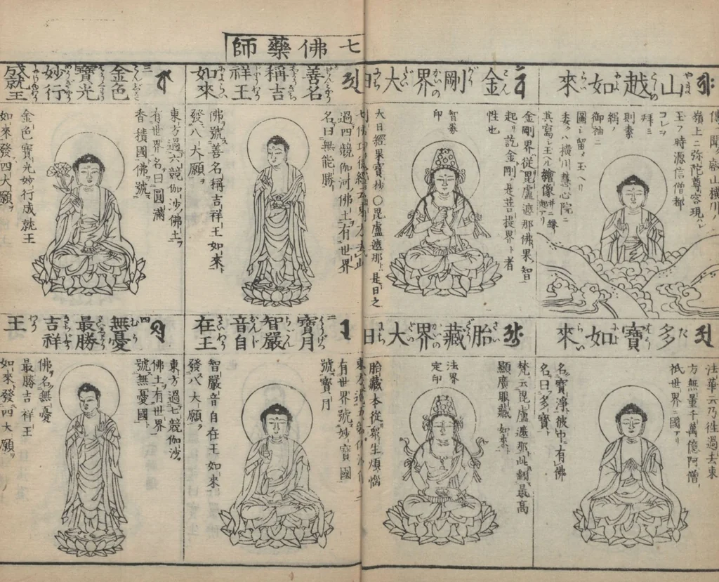 An illustration from Buddhist Figures and Their Attributes (Zōho shoshū Butsuzō zui 増補諸宗 佛像図彙) : [volume 2], 1783, leaf 5