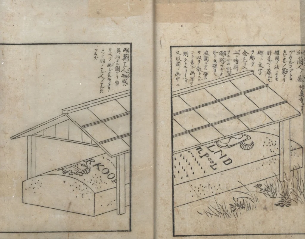 An illustration from A Diary of Travel from Edo to Nagasaki (Saiyū ryodan, 西遊旅譚) : [volume 3], 1803, leaf 24