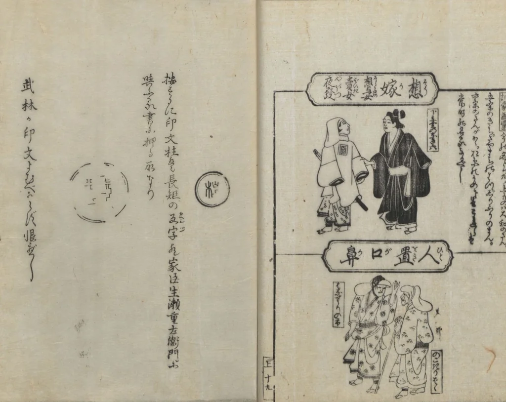 An illustration from Santoan's Chats: Short Records Written upon His Waking (Suiyo shōroku: Santōan issekiwa) : [volume 1], 1844, leaf 21