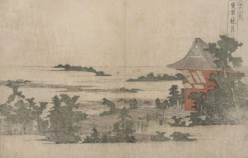 An illustration from Eight Views of Edo (Edo Hakkei 江戸八景), 1771, leaf 6