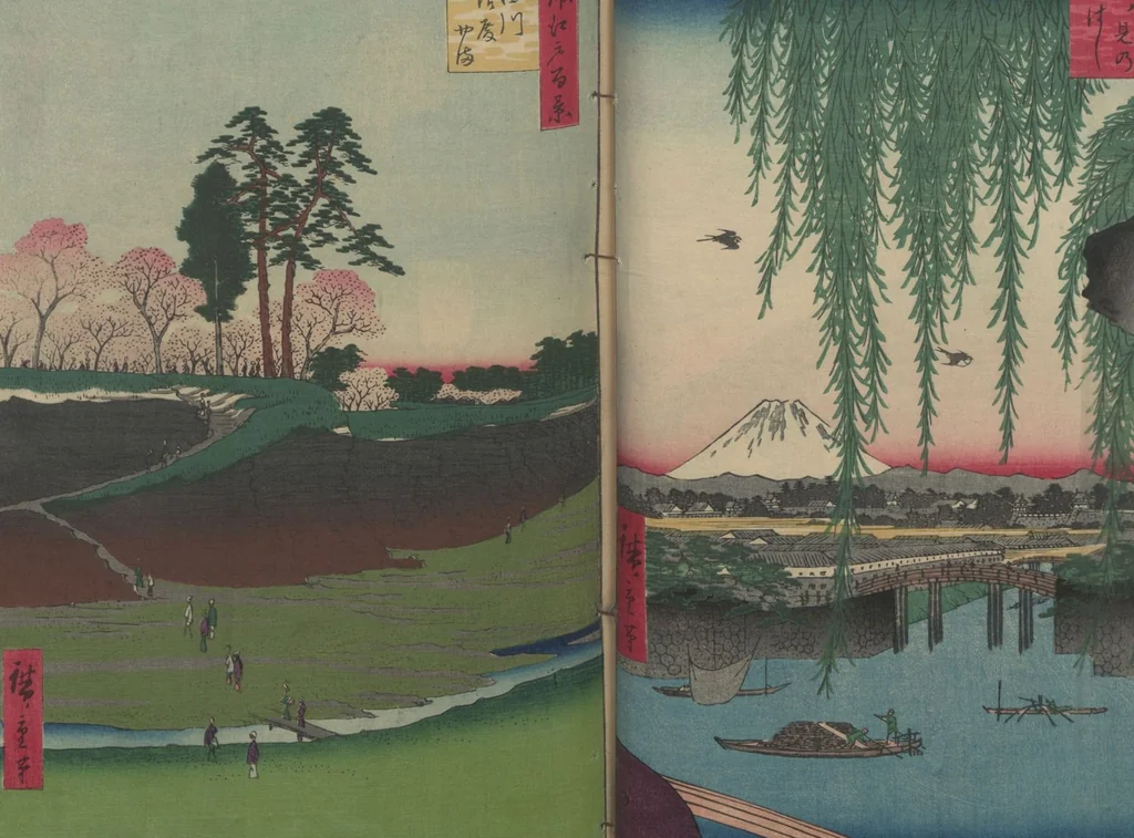 An illustration from One Hundred Famous Views of Edo (Meisho Edo hyakkei 名所江戸百景), 1856, leaf 30