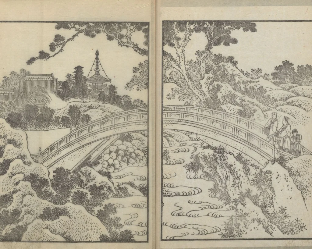 An illustration from Illustrations of Chinese Poems Chosen from Toshisen's Book (Tōshisen ehon 唐詩撰畫本) : [volume 5], 1833, leaf 6