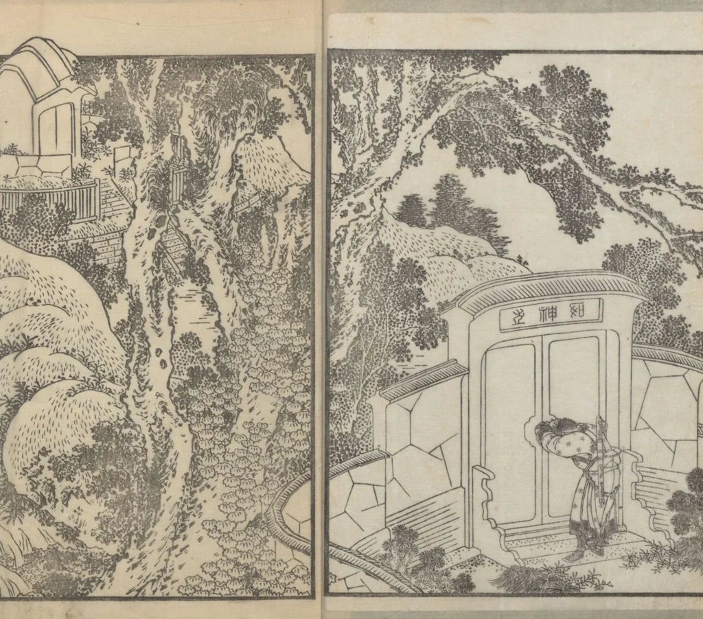 An illustration from Illustrations of Chinese Poems Chosen from Toshisen's Book (Tōshisen ehon 唐詩撰畫本) : [volume 4], 1833, leaf 4