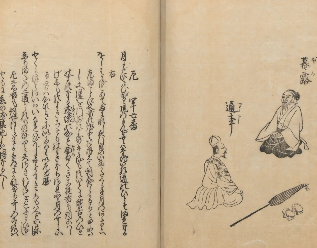 An illustration from Poetry Contest by Various Artisans (Shokunin zukushi uta-awase 職人盡歌合), 1744, leaf 52