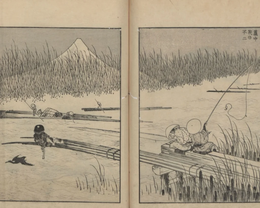 An illustration from One Hundred Views of Mount Fuji (Fugaku hyakkei, shohen 富嶽百景初編) : [volume 1], 1834, leaf 19