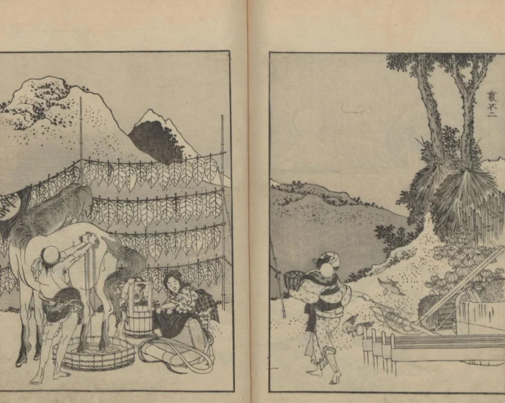 An illustration from One Hundred Views of Mount Fuji (Fugaku hyakkei, shohen 富嶽百景初編) : [volume 1], 1834, leaf 23