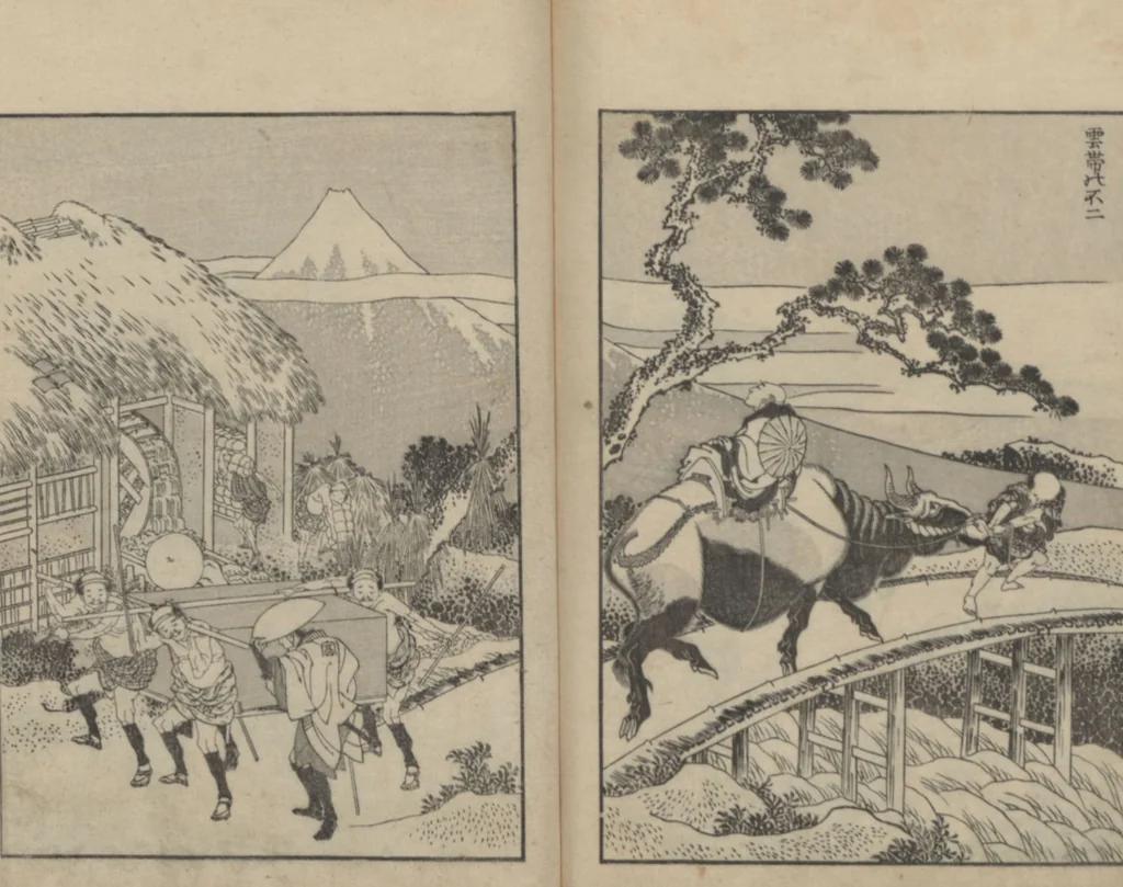 An illustration from One Hundred Views of Mount Fuji (Fugaku hyakkei, shohen 富嶽百景初編) : [volume 1], 1834, leaf 25