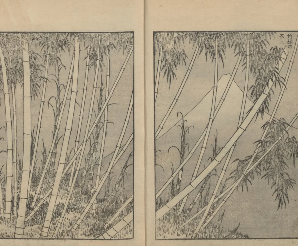 An illustration from One Hundred Views of Mount Fuji (Fugaku hyakkei, nihen 富嶽百景二編) : [volume 2], 1835, leaf 5