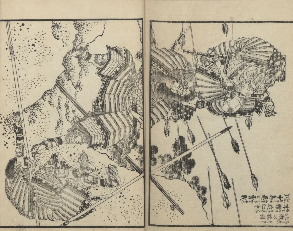 An illustration from Illustrations of Honorable Anecdotes of Japan and China (Ehon wakan no homare 絵本和漢誉), 1850, leaf 26