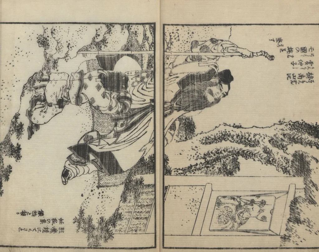 An illustration from Illustrations of Honorable Anecdotes of Japan and China (Ehon wakan no homare 絵本和漢誉), 1850, leaf 6
