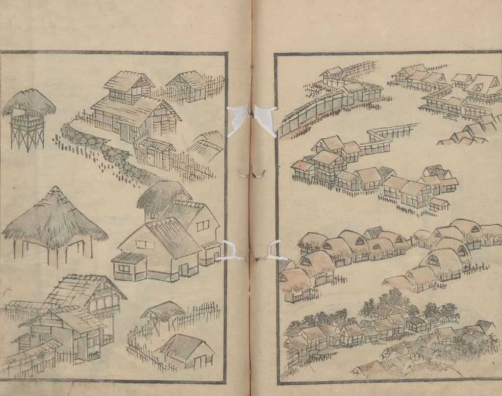 An illustration from Transmitting the Spirit, Revealing the Form of Things, Volume 1 (Denshin kaishu: Hokusai manga, shohen 傳神開手 北斎漫画初編), 1814, leaf 28