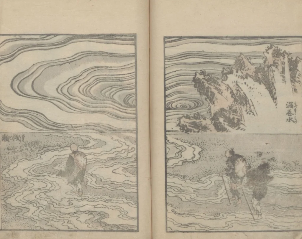 An illustration from Transmitting the Spirit, Revealing the Form of Things, Volume 2 (Denshin kaishu: Hokusai manga, nihen 傳神開手 北斎漫画二編), 1815, leaf 28