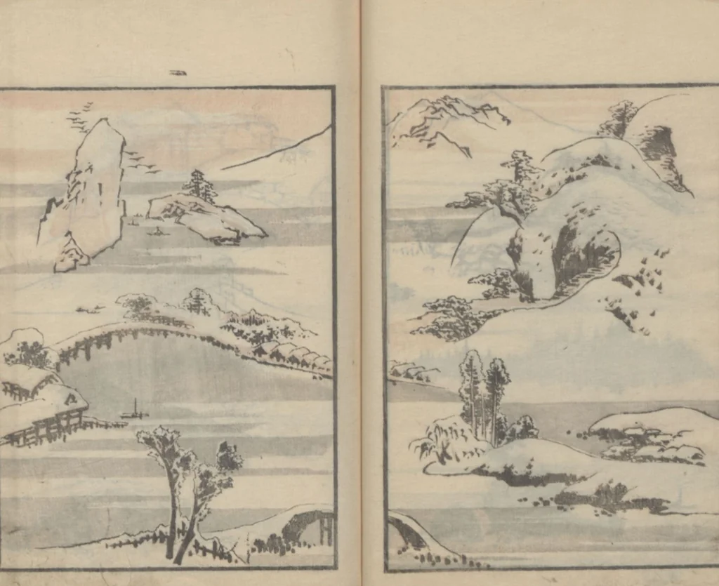 An illustration from Transmitting the Spirit, Revealing the Form of Things, Volume 4 (Denshin kaishu: Hokusai manga, yonhen 傳神開手 北斎漫画四編), 1816, leaf 20