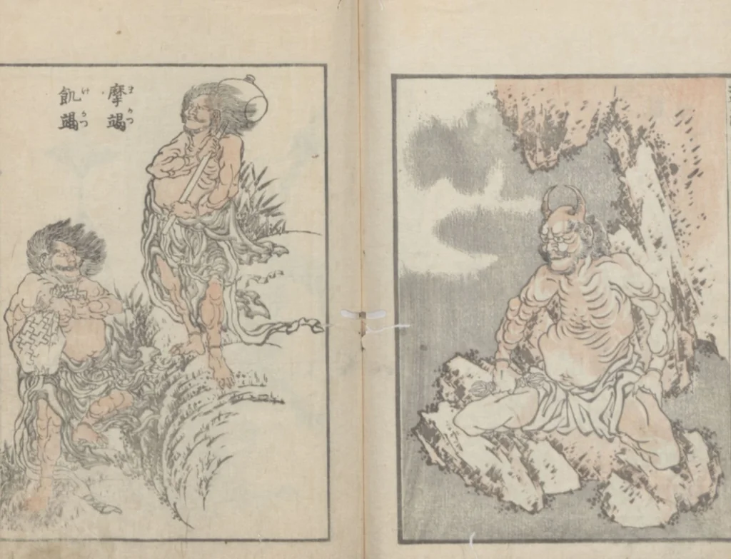 An illustration from Transmitting the Spirit, Revealing the Form of Things, Volume 5 (Denshin kaishu: Hokusai manga, gohen 傳神開手 北斎漫画五編), 1816, leaf 29