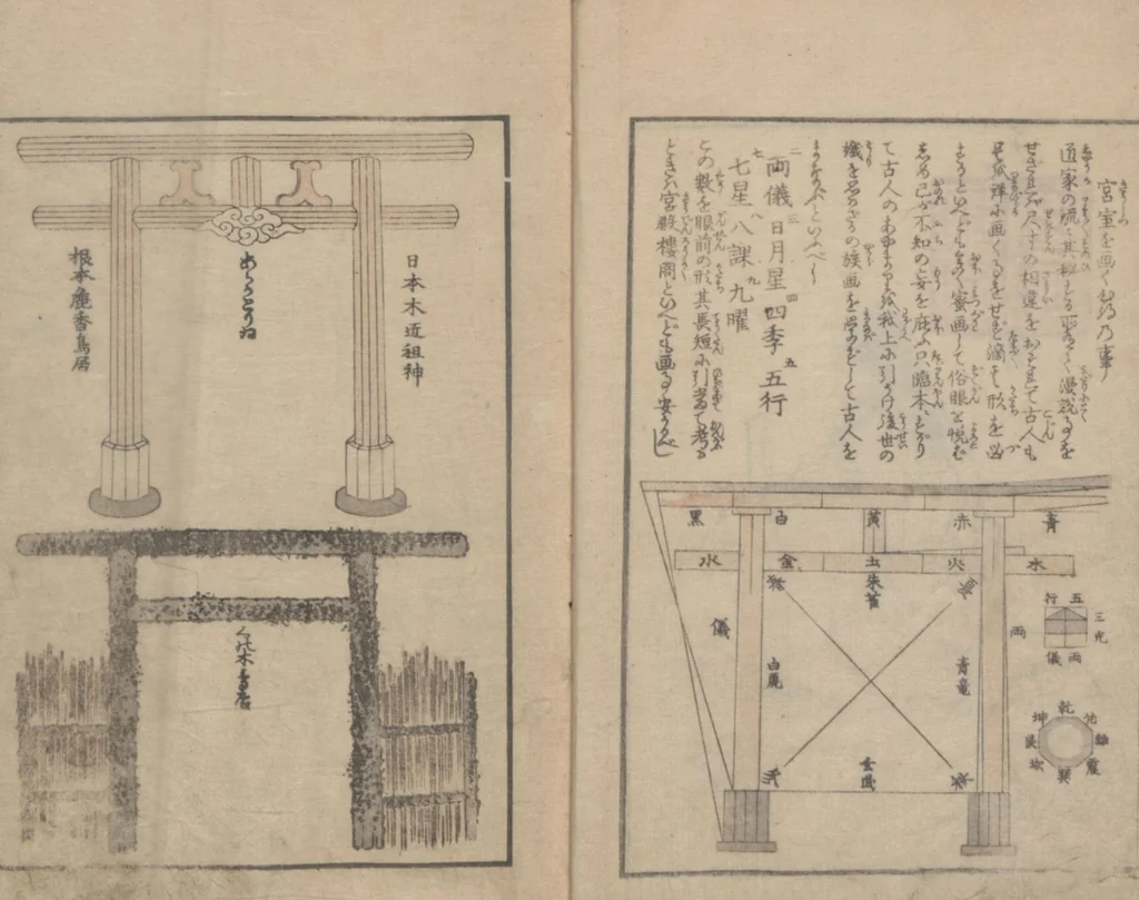 An illustration from Transmitting the Spirit, Revealing the Form of Things, Volume 5 (Denshin kaishu: Hokusai manga, gohen 傳神開手 北斎漫画五編), 1816, leaf 5