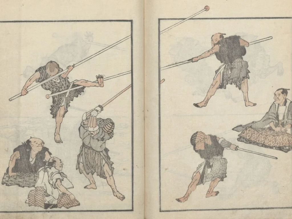 An illustration from Transmitting the Spirit, Revealing the Form of Things, Volume 6 (Denshin kaishu: Hokusai manga, rokuhen 傳神開手 北斎漫画六編), 1817, leaf 24