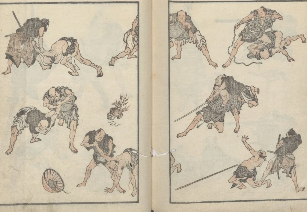An illustration from Transmitting the Spirit, Revealing the Form of Things, Volume 6 (Denshin kaishu: Hokusai manga, rokuhen 傳神開手 北斎漫画六編), 1817, leaf 29