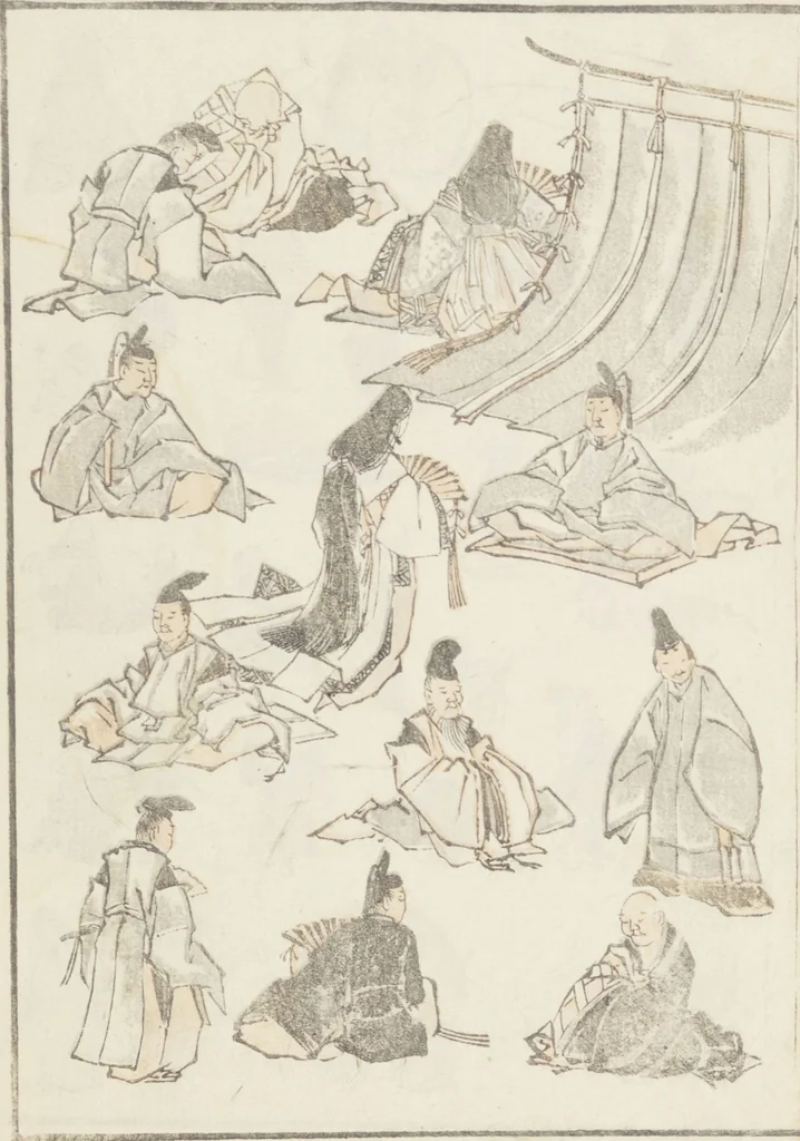 An illustration from Transmitting the Spirit, Revealing the Form of Things, Volume 8 (Denshin kaishu: Hokusai manga, happen 傳神開手 北斎漫画八編), 1817, leaf 50
