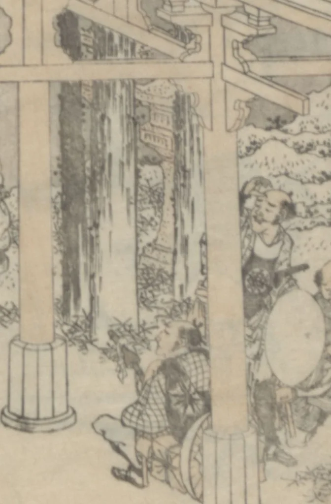 An illustration from Transmitting the Spirit, Revealing the Form of Things, Volume 11 (Denshin kaishu: Hokusai manga, jūichihen 傳神開手 北斎漫画十一編), leaf 30