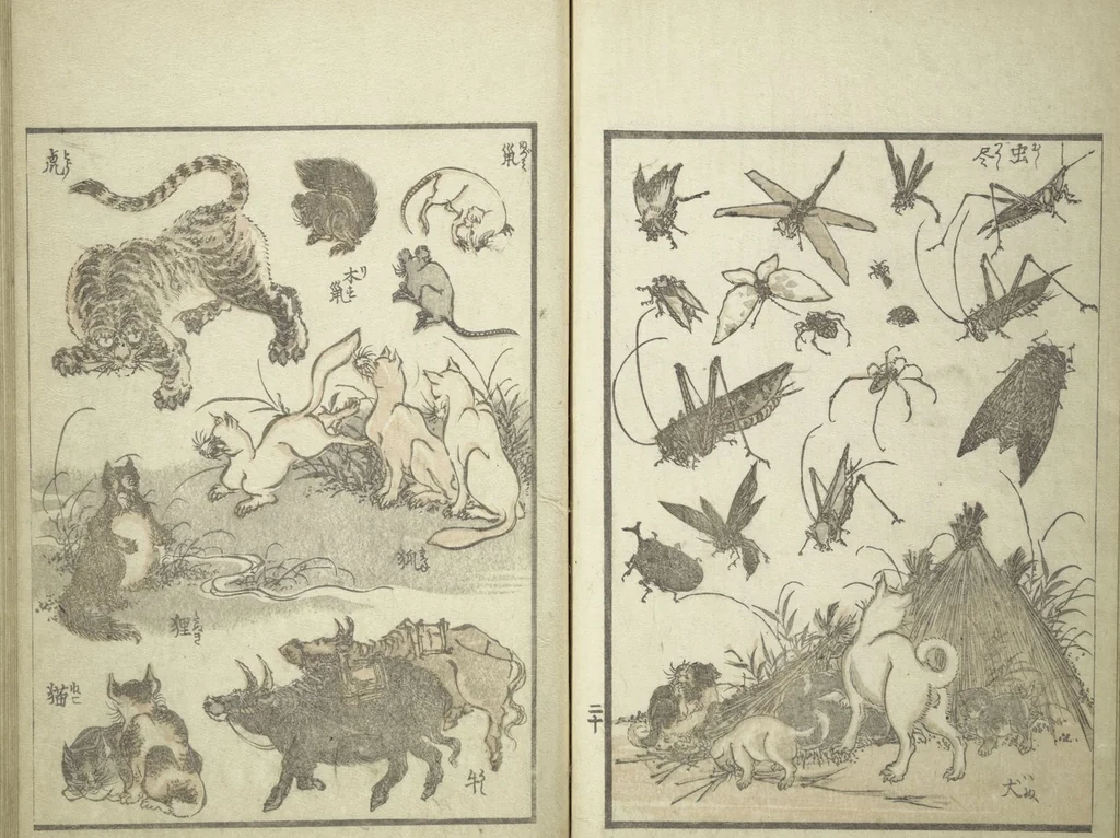 An illustration from Picture Album of the Floating World (Ukiyo efu 浮世画譜) : [volume 1], 1820, leaf 23