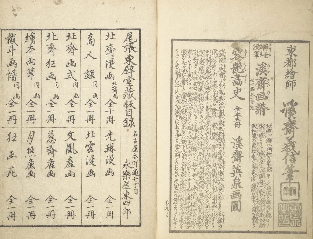 An illustration from Picture Album of the Floating World (Ukiyo efu 浮世画譜) : [volume 1], 1820, leaf 32