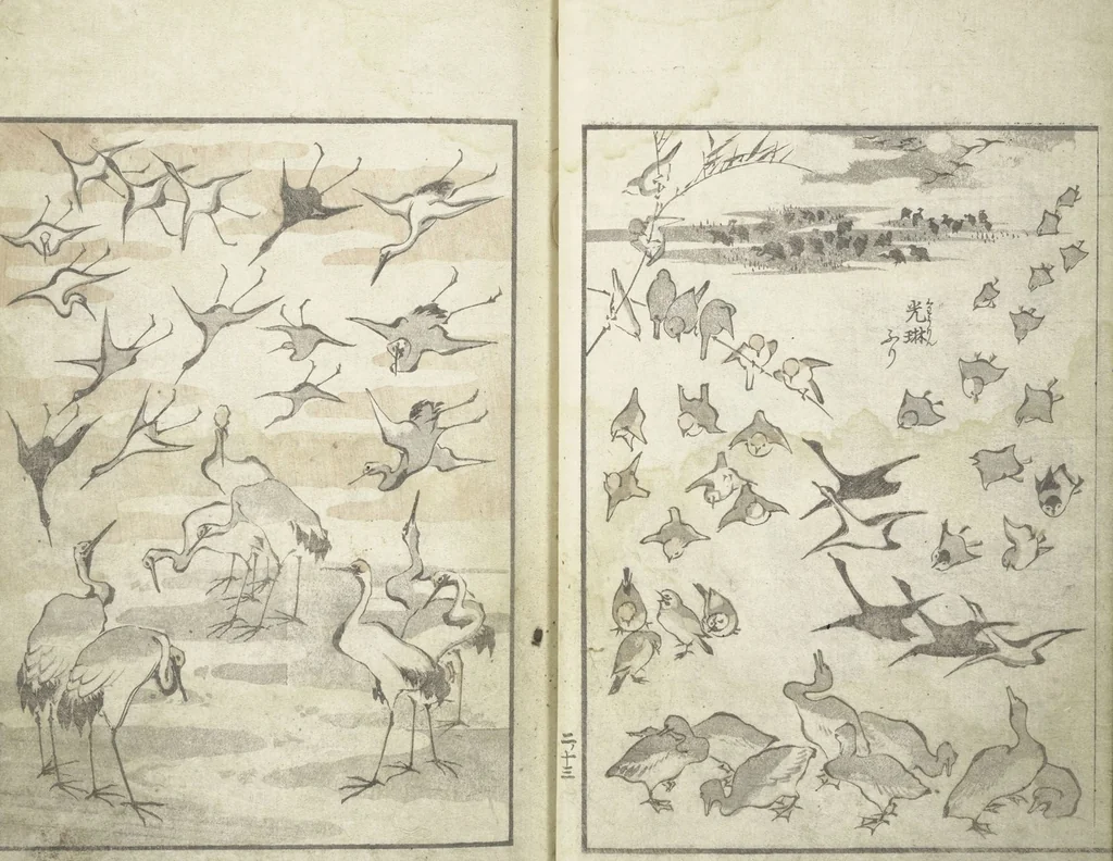 An illustration from Picture Album of the Floating World (Ukiyo efu 浮世画譜) : [volume 2], 1820, leaf 16