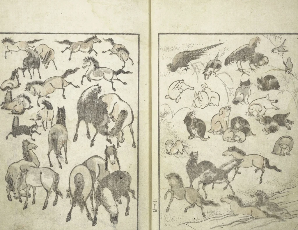 An illustration from Picture Album of the Floating World (Ukiyo efu 浮世画譜) : [volume 2], 1820, leaf 17
