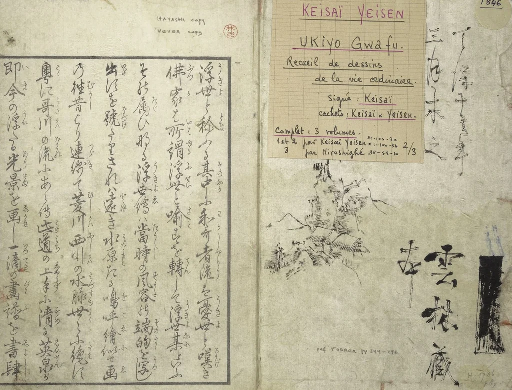 An illustration from Picture Album of the Floating World (Ukiyo efu 浮世画譜) : [volume 2], 1820, leaf 2
