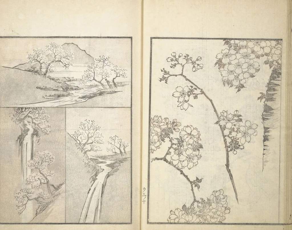 An illustration from Picture Album of the Floating World (Ukiyo efu 浮世画譜) : [volume 3], 1820, leaf 13