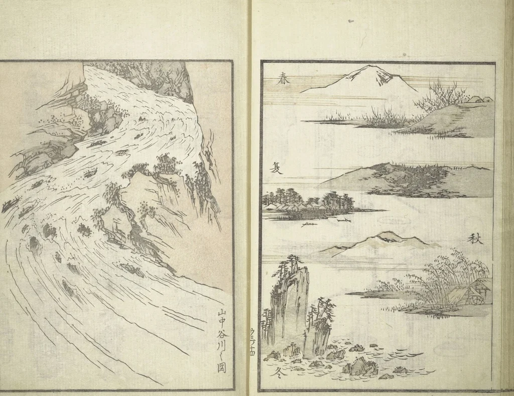 An illustration from Picture Album of the Floating World (Ukiyo efu 浮世画譜) : [volume 3], 1820, leaf 17