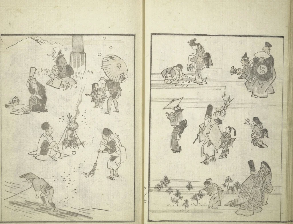 An illustration from Picture Album of the Floating World (Ukiyo efu 浮世画譜) : [volume 3], 1820, leaf 19
