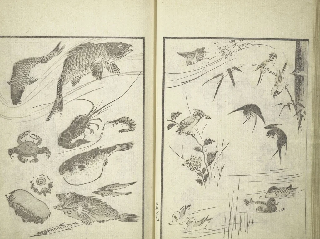 An illustration from Picture Album of the Floating World (Ukiyo efu 浮世画譜) : [volume 3], 1820, leaf 22