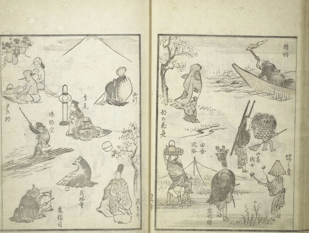 An illustration from Picture Album of the Floating World (Ukiyo efu 浮世画譜) : [volume 3], 1820, leaf 23