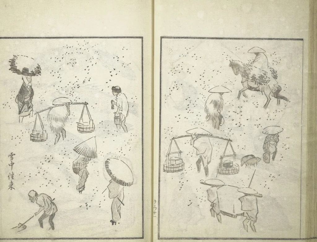 An illustration from Picture Album of the Floating World (Ukiyo efu 浮世画譜) : [volume 3], 1820, leaf 24