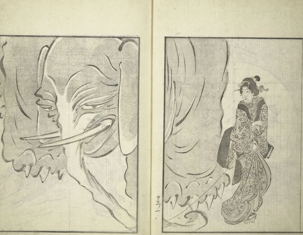 An illustration from Picture Album of the Floating World (Ukiyo efu 浮世画譜) : [volume 3], 1820, leaf 4