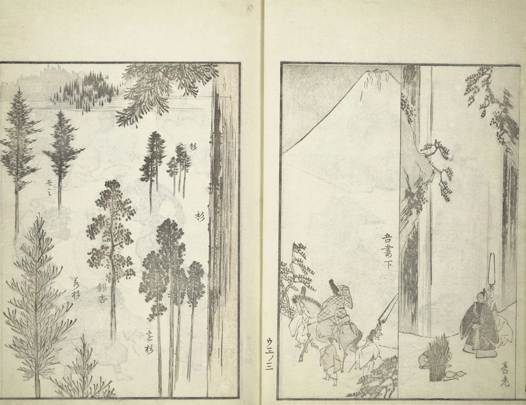 An illustration from Picture Album of the Floating World (Ukiyo efu 浮世画譜) : [volume 3], 1820, leaf 6