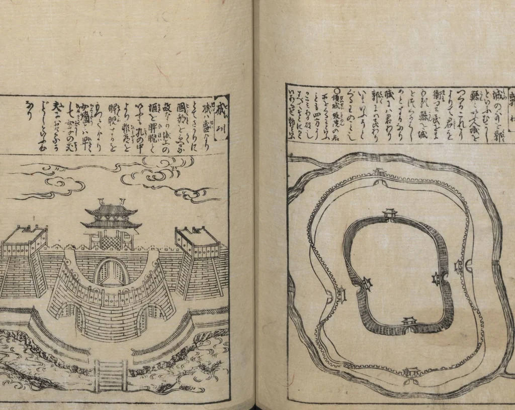 An illustration from Illustrated Encyclopedia of China (Morokoshi kinmō zui 唐土訓蒙図彙) : [volume 1], 1718, leaf 61