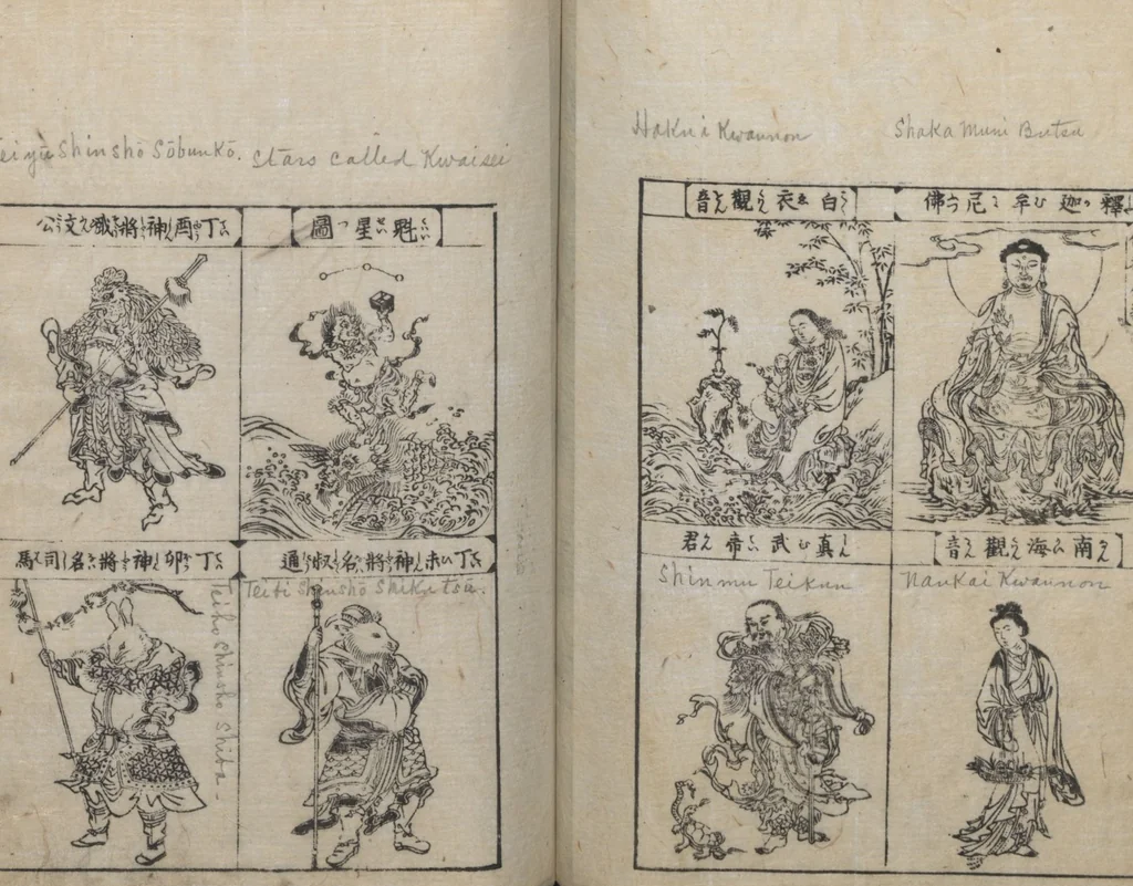 An illustration from Illustrated Encyclopedia of China (Morokoshi kinmō zui 唐土訓蒙図彙) : [volume 1], 1718, leaf 74