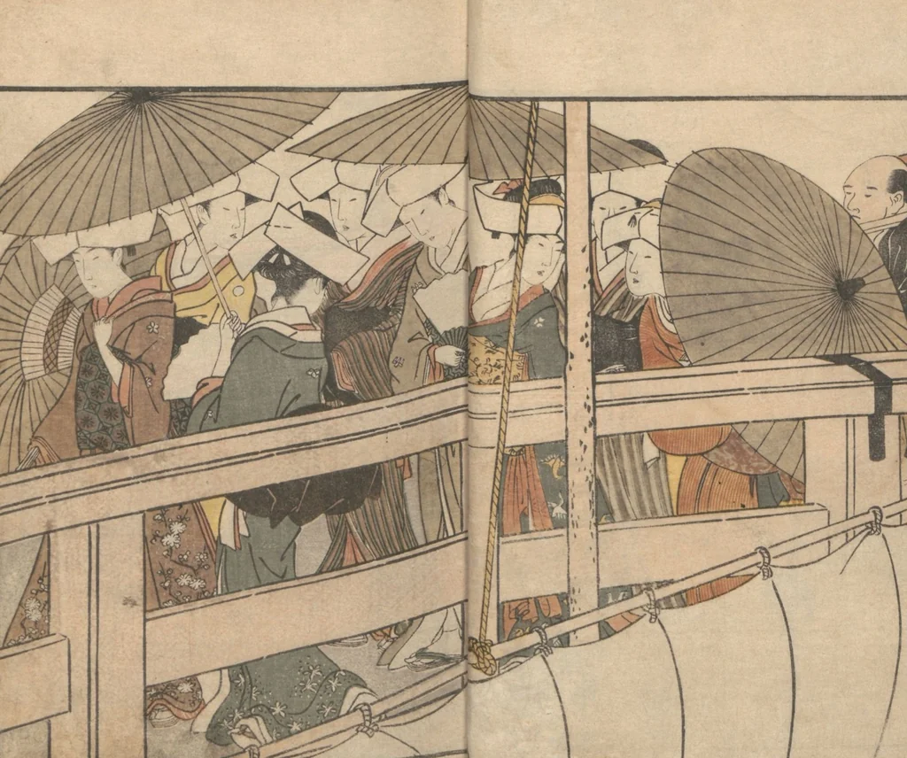 An illustration from Picture Book of Flowers of the Four Seasons (Ehon shiki no hana) : [volume 1], 1801, leaf 9