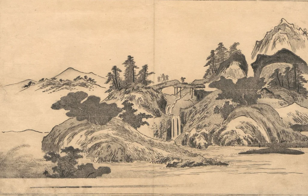 An illustration from The Moon-Mad Monk, or Crazy Gazing at the Moon (Kyōgetsubō 狂月坊), 1789, leaf 4