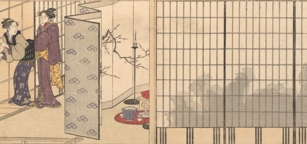 An illustration from The Silver World (Gin sekai), 1790, leaf 4