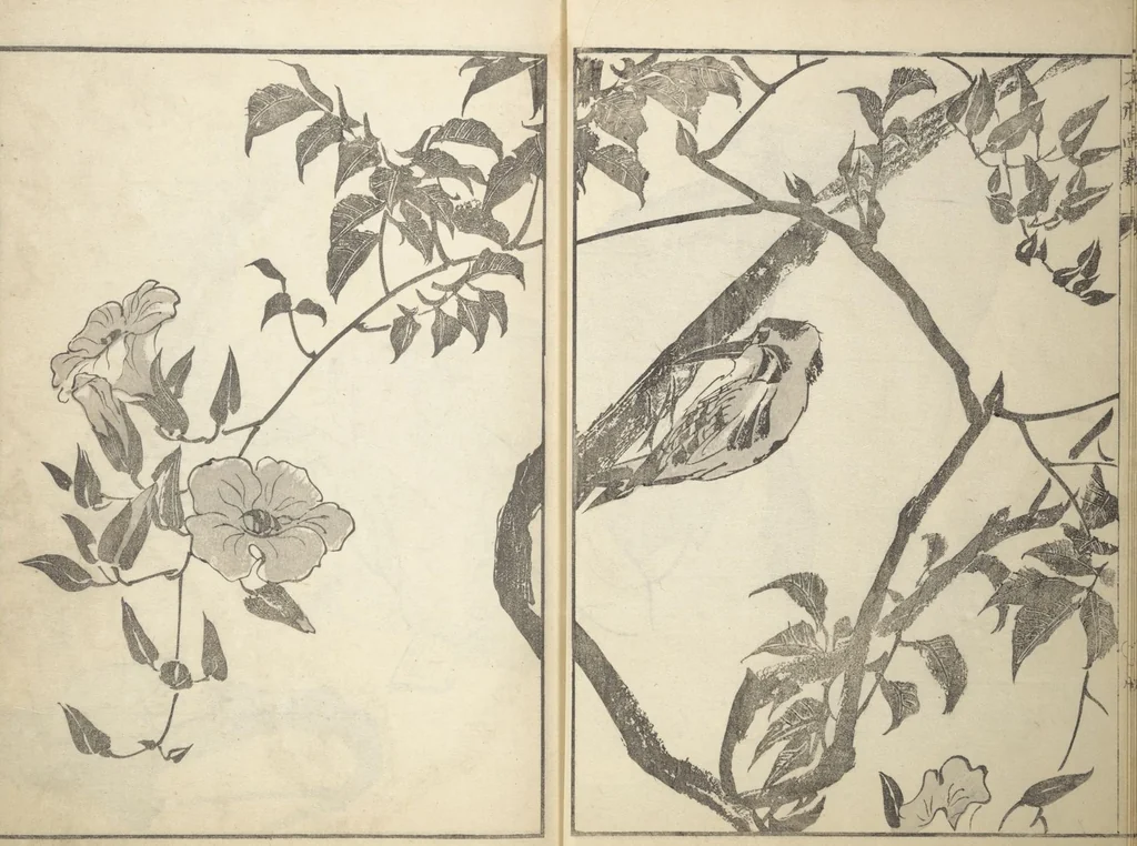 An illustration from A Thicket of Pictures Without Shapes (Fukei gasō), 1817, leaf 11