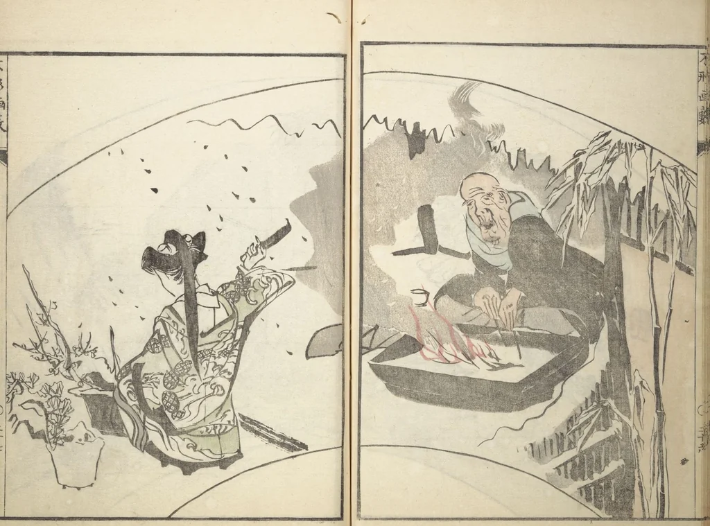 An illustration from A Thicket of Pictures Without Shapes (Fukei gasō), 1817, leaf 29