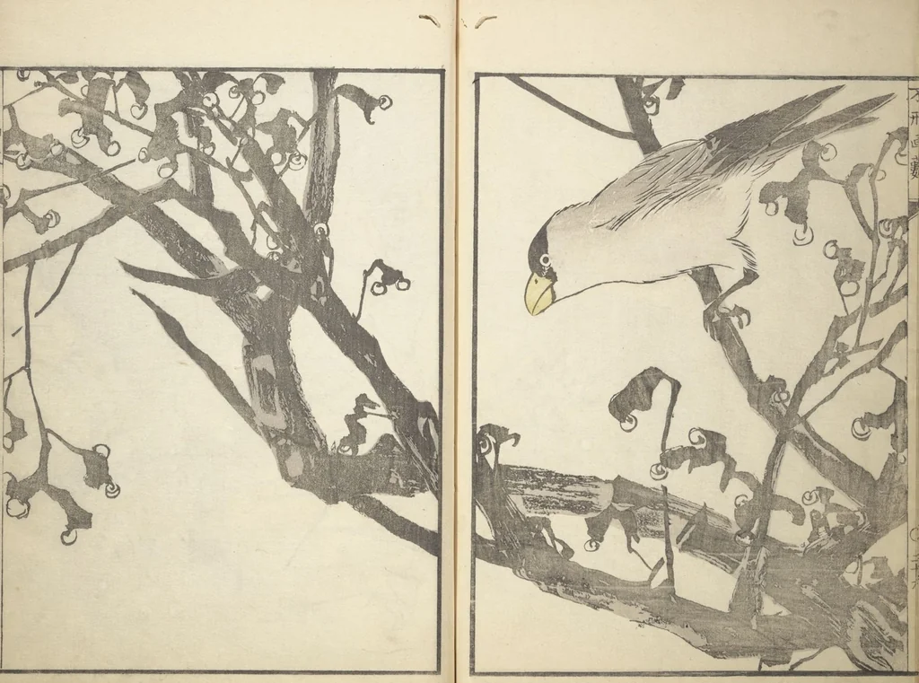 An illustration from A Thicket of Pictures Without Shapes (Fukei gasō), 1817, leaf 32