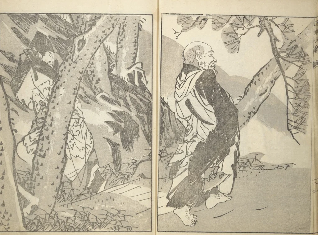 An illustration from A Thicket of Pictures Without Shapes (Fukei gasō), 1817, leaf 8